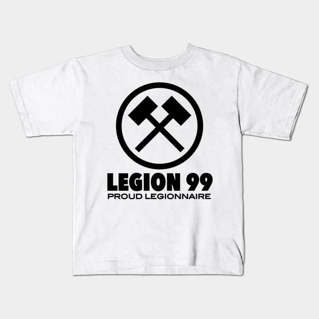 Legion 99 (Black) Kids T-Shirt by Great North Comic Shop